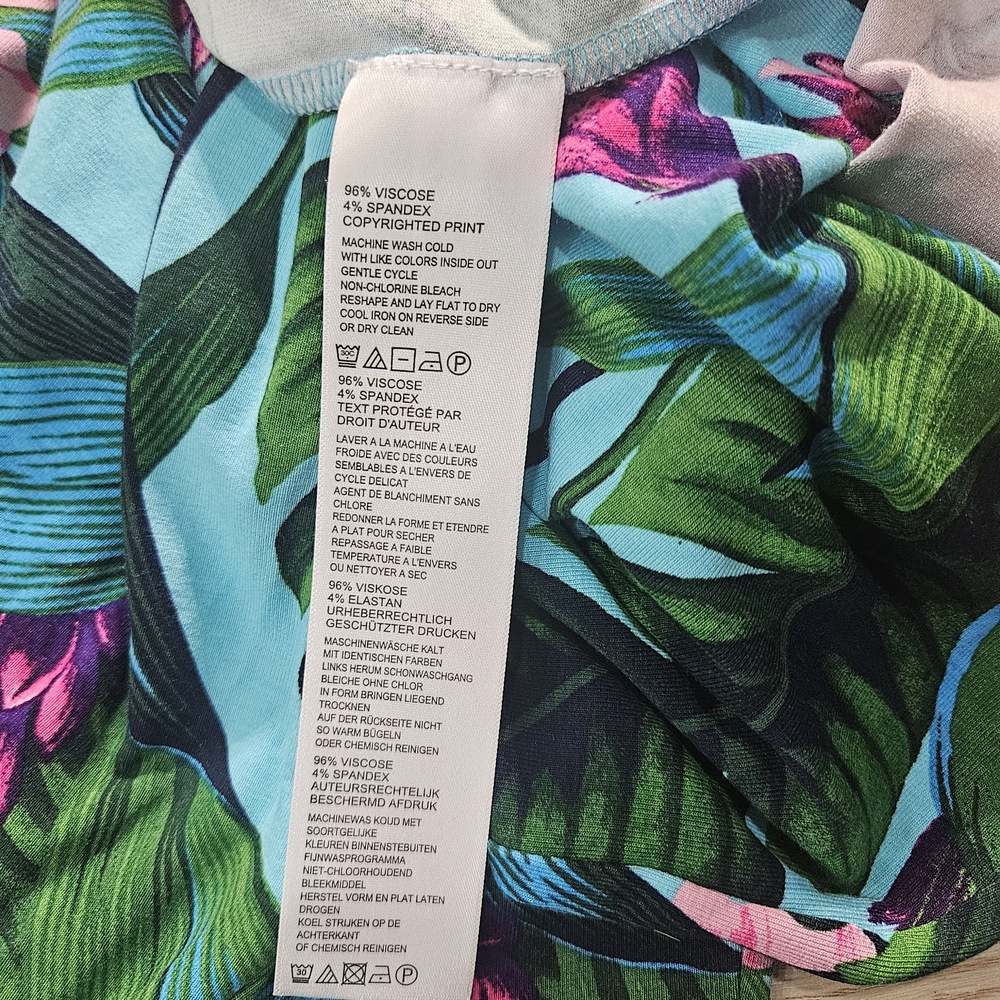 Tommy Bahama Green and Pink Floral Dress - Picture 6 of 9